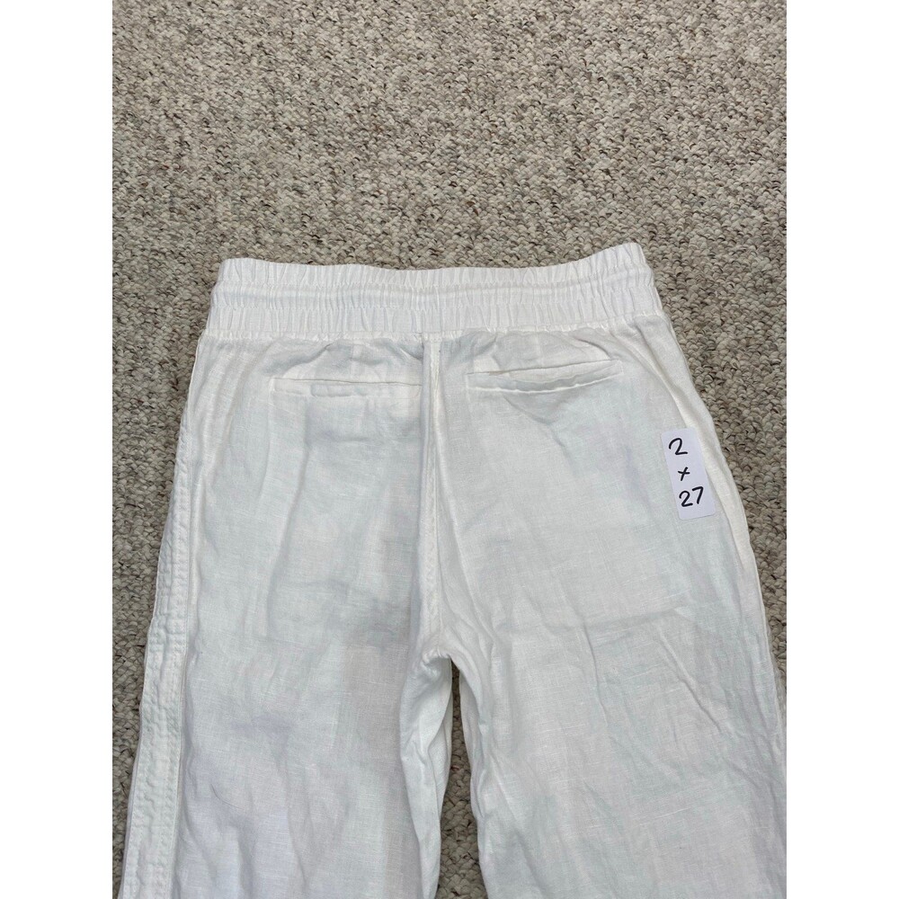 ATHLETA Cabo 100% Linen Joggers Calla White Size 2 NWOT - Picture 6 of 11